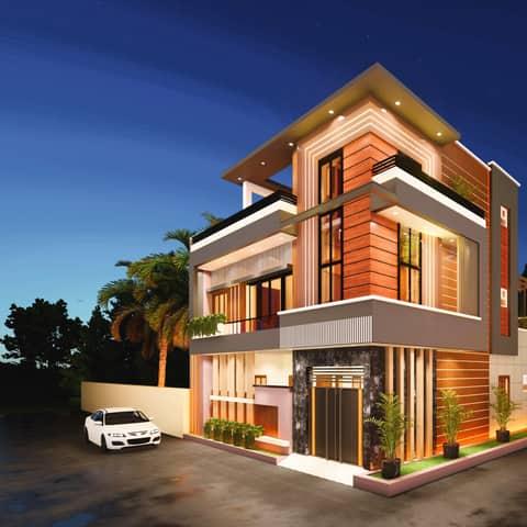 Front elevation project, view 1