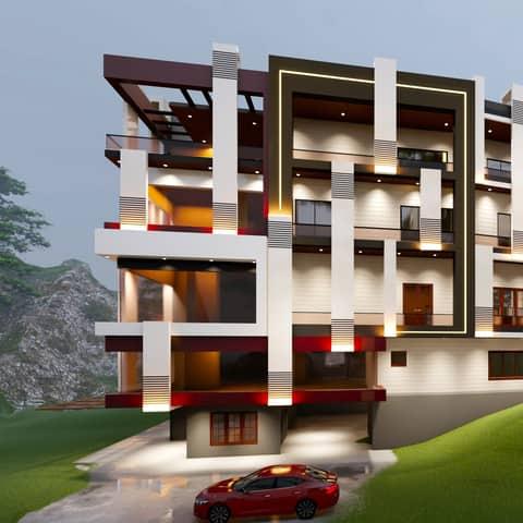 Front elevation project, view 3