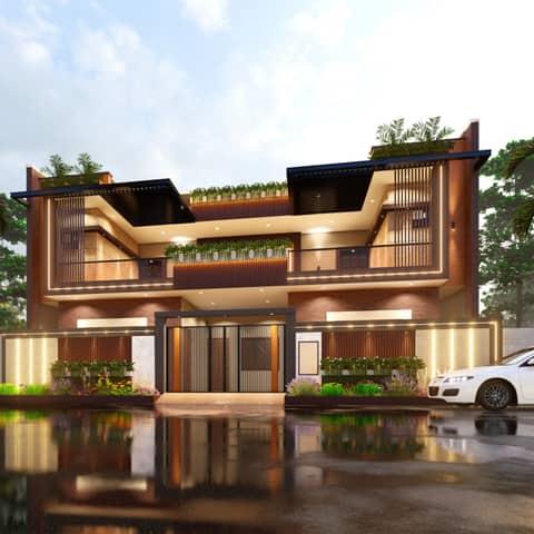 Front elevation project, view 6
