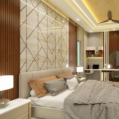 Modern bedroom interior, view 1