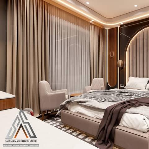 Modern bedroom interior, view 4