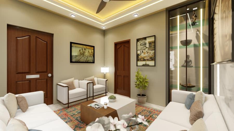 Layout plan drawing, room by room